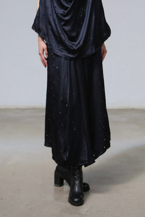 Marc Le Bihan Barrel Hole Set France Handmade MLB-2542-NAVY Skirt 2650 2542
